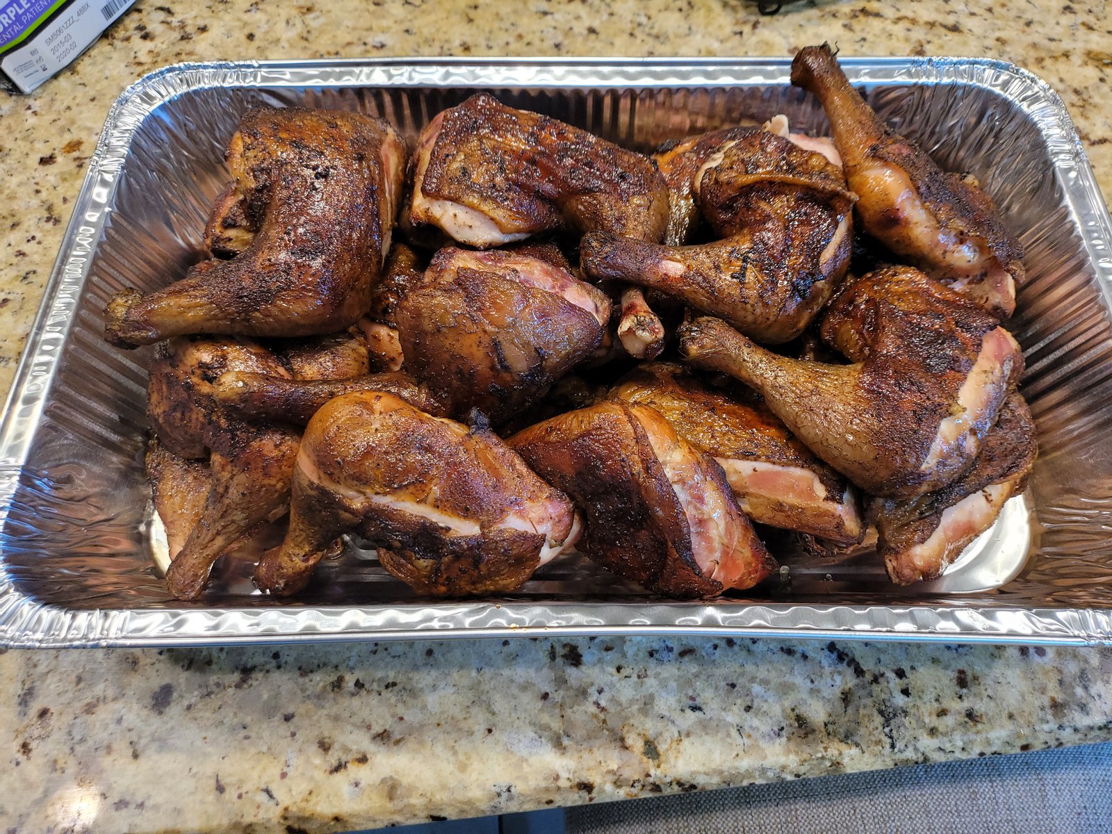 Smoked chicken for BBQ catering events across the Dallas-Fort Worth Metroplex